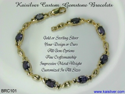 Kaisilver Bracelet, Iolite Gemstone Bracelet From Kaisilver
